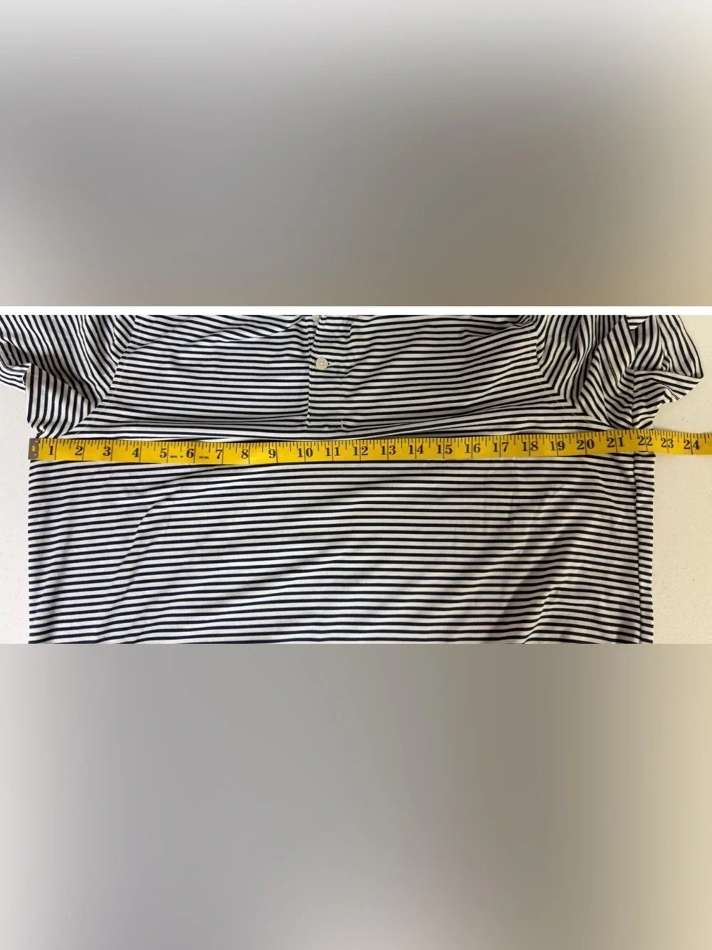 J.Crew Factory Performance Men’s Polo ShirtStriped Black & White Sz L